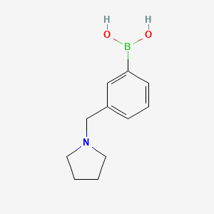 molecular formula C11H16BNO2 B1393966 （3-(吡咯烷-1-基甲基)苯基)硼酸 CAS No. 1100095-09-7