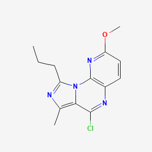 molecular formula C14H15ClN4O B1393968 6-氯-2-甲氧基-7-甲基-9-丙基咪唑并[1,5-a]吡啶并[3,2-e]吡嗪 CAS No. 959706-26-4