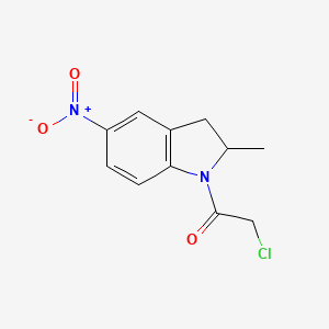 molecular formula C11H11ClN2O3 B1393969 1-(氯乙酰)-2-甲基-5-硝基吲哚 CAS No. 887572-47-6