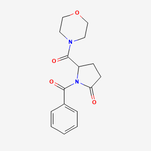 4-((Benzoyl-5-oxopyrrolidin-2-yl)carbonyl)morpholine