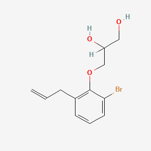 molecular formula C12H15BrO3 B13939727 3-(2-Allyl-6-bromophenoxy)-1,2-propanediol CAS No. 63905-18-0