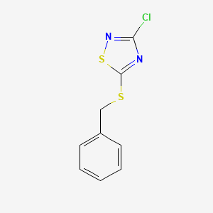 molecular formula C9H7ClN2S2 B1393974 5-(苄硫基)-3-氯-1,2,4-噻二唑 CAS No. 36598-31-9
