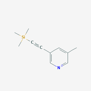 molecular formula C11H15NSi B13939752 3-Methyl-5-((trimethylsilyl)ethynyl)pyridine 