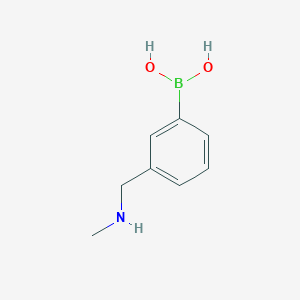 molecular formula C8H12BNO2 B1393977 (3-((甲基氨基)甲基)苯基)硼酸 CAS No. 1146614-39-2