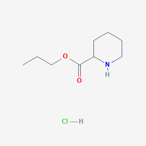 molecular formula C9H18ClNO2 B1393978 丙酸哌啶-2-甲酯盐酸盐 CAS No. 1246276-66-3