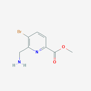 molecular formula C8H9BrN2O2 B13939782 Methyl 6-(aminomethyl)-5-bromopicolinate 