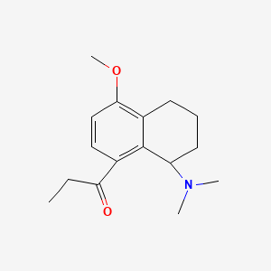 molecular formula C16H23NO2 B13939783 1-Naphthylamine, 1,2,3,4-tetrahydro-N,N-dimethyl-5-methoxy-8-propionyl- CAS No. 64037-91-8