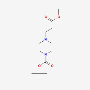 molecular formula C13H24N2O4 B1393979 叔丁基4-(3-甲氧基-3-氧代丙基)哌嗪-1-羧酸酯 CAS No. 656803-51-9