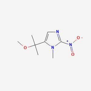 molecular formula C8H13N3O3 B13939800 5-(2-Methoxy-2-propyl)-1-methyl-2-nitroimidazole CAS No. 64157-82-0