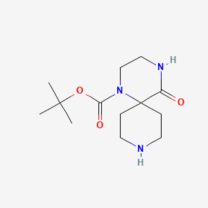 molecular formula C13H23N3O3 B13939824 Tert-butyl 5-oxo-1,4,9-triazaspiro[5.5]undecane-1-carboxylate 