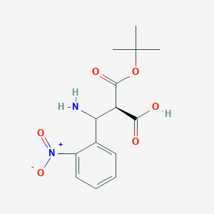 molecular formula C14H18N2O6 B13939827 Boc-(R)-3-Amino-3-(2-nitrophenyl)-propionic acid 