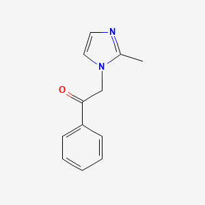 molecular formula C12H12N2O B13939833 2-(2-methyl-1H-imidazol-1-yl)-1-phenylethanone CAS No. 57432-71-0