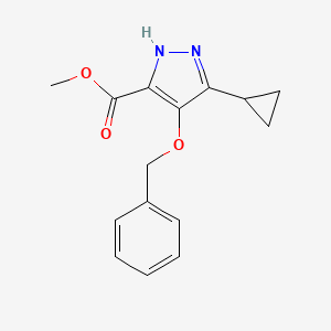 Methyl 4-(benzyloxy)-5-cyclopropyl-1H-pyrazole-3-carboxylate