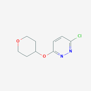 B1393988 3-Chloro-6-(tetrahydro-2H-pyran-4-yloxy)pyridazine CAS No. 1251393-78-8
