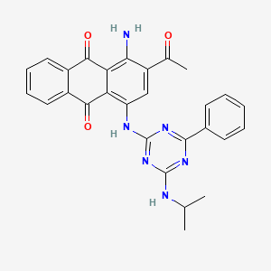 9,10-Anthracenedione, 2-acetyl-1-amino-4-[[4-[(1-methylethyl)amino]-6-phenyl-1,3,5-triazin-2-yl]amino]-