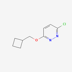 molecular formula C9H11ClN2O B1393989 3-Chloro-6-(cyclobutylmethoxy)pyridazine CAS No. 1287217-91-7