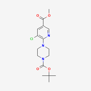 Tert-butyl 4-(3-chloro-5-(methoxycarbonyl)pyridin-2-yl)piperazine-1-carboxylate