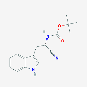molecular formula C16H19N3O2 B139399 Boc-(S)-2-amino-3-(3-indolyl)-propionitrile CAS No. 138165-79-4