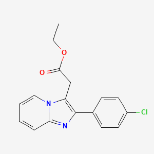 Ethyl 2-(2-(4-chlorophenyl)imidazo[1,2-a]pyridin-3-yl)acetate