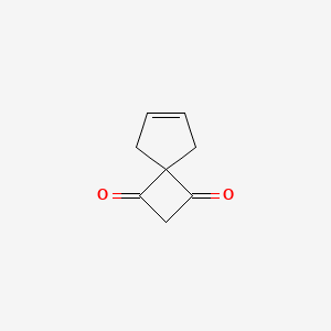 molecular formula C8H8O2 B13939935 Spiro[3.4]oct-6-ene-1,3-dione 