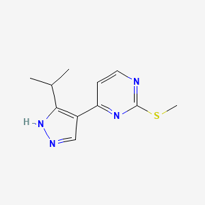 4-(3-isopropyl-1H-pyrazol-4-yl)-2-methylsulfanyl-pyrimidine