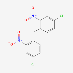 molecular formula C13H8Cl2N2O4 B13939943 Methane, bis(4-chloro-2-nitrophenyl)- CAS No. 54616-45-4