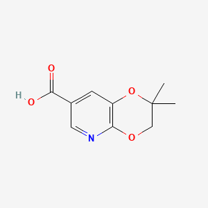 molecular formula C10H11NO4 B13939954 2,2-Dimethyl-2,3-dihydro-[1,4]dioxino[2,3-b]pyridine-7-carboxylic acid 