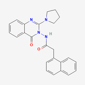 2-naphthalen-1-yl-N-(4-oxo-2-pyrrolidin-1-yl-4H-quinazolin-3-yl)acetamide