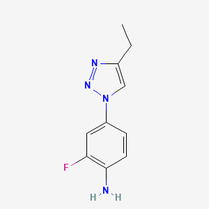 B1393996 4-(4-ethyl-1H-1,2,3-triazol-1-yl)-2-fluoroaniline CAS No. 1276538-16-9