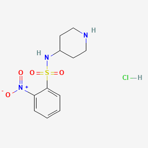 molecular formula C11H16ClN3O4S B1393998 2-硝基-N-(哌啶-4-基)苯磺酰胺盐酸盐 CAS No. 914077-32-0