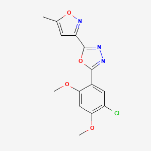 2-(5-Chloro-2,4-dimethoxy-phenyl)-5-(5-methyl-isoxazol-3-yl)-[1,3,4]oxadiazole