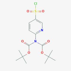 tert-Butyl (tert-butoxycarbonyl)(5-(chlorosulfonyl)pyridin-2-yl)carbamate