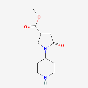 molecular formula C11H18N2O3 B1394002 5-氧代-1-哌啶-4-基吡咯烷-3-羧酸甲酯 CAS No. 1211594-35-2