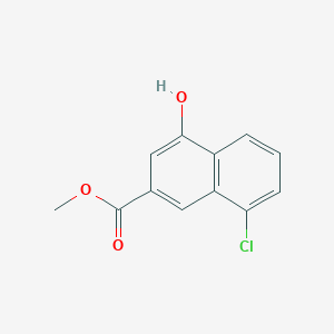 molecular formula C12H9ClO3 B13940023 8-Chloro-4-hydroxy-2-naphthalenecarboxylic acid methyl ester 