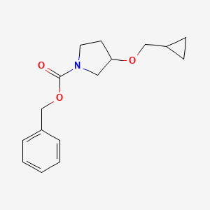 molecular formula C16H21NO3 B13940028 Benzyl 3-(cyclopropylmethoxy)pyrrolidine-1-carboxylate CAS No. 932702-42-6