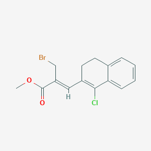 Methyl (2Z)-2-(bromomethyl)-3-(1-chloro-3,4-dihydronaphthalen-2-yl)prop-2-enoate