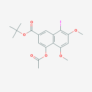 2-Naphthalenecarboxylic acid, 4-(acetyloxy)-8-iodo-5,7-dimethoxy-, 1,1-dimethylethyl ester