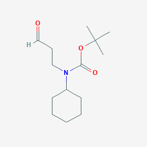 molecular formula C14H25NO3 B1394006 Tert-butyl cyclohexyl(3-oxopropyl)carbamate CAS No. 917021-59-1