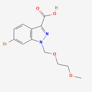 molecular formula C12H13BrN2O4 B13940080 6-Bromo-1-[(2-methoxyethoxy)methyl]-1h-indazole-3-carboxylic acid CAS No. 936923-49-8