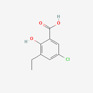 molecular formula C9H9ClO3 B13940083 5-Chloro-3-ethyl-2-hydroxybenzoic acid CAS No. 53347-09-4