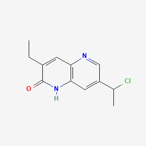 7-(1-Chloroethyl)-3-ethyl-1,5-naphthyridin-2(1H)-one