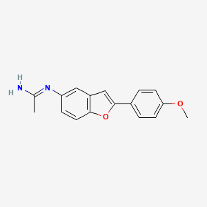 molecular formula C17H16N2O2 B13940087 n-[2-(4-Methoxyphenyl)benzofuran-5-yl]acetamidine 