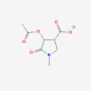 4-Acetoxy-1-methyl-5-oxopyrrolidine-3-carboxylic acid