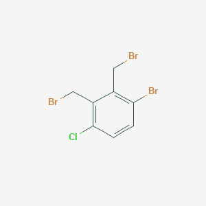 molecular formula C8H6Br3Cl B13940143 1-Bromo-2,3-bis(bromomethyl)-4-chlorobenzene CAS No. 425394-72-5