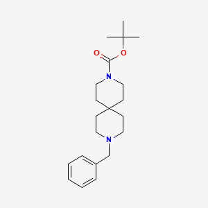 molecular formula C21H32N2O2 B1394015 tert-Butyl 9-benzyl-3,9-diazaspiro[5.5]undecane-3-carboxylate CAS No. 929302-01-2