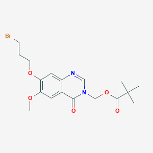 7-(3-Bromopropoxy)-6-methoxy-3-((pivaloyloxy)methyl)-3,4-dihydroquinazolin-4-one