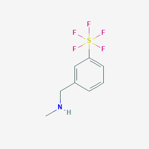molecular formula C8H10F5NS B1394018 N-Methyl-N-[3-(pentafluorosulfanyl)benzyl]amine CAS No. 1287218-09-0