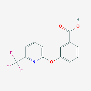 molecular formula C13H8F3NO3 B1394020 3-{[6-(Trifluoromethyl)pyridin-2-yl]oxy}benzoic acid CAS No. 1287218-58-9