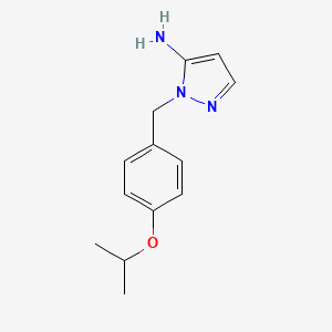 molecular formula C13H17N3O B13940215 2-(4-Isopropoxy-benzyl)-2h-pyrazol-3-ylamine 