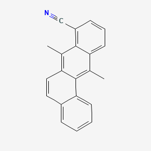 molecular formula C21H15N B13940227 BENZ(a)ANTHRACENE, 8-CYANO-7,12-DIMETHYL- CAS No. 63018-68-8